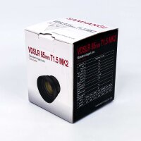Samyang 85mm T1.5 MK2 VDSLR Cine Lens, fast aperture, manual, for video recording
