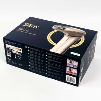Silkn 7 SEV1PE1CC001 IPL Epilierer mit drehbarem Kopf, 3 Köpfen, Ultraschnell, für alle Hauttypen, Gesicht & Körper, Gold, ohne Rasierer, mit Tasche