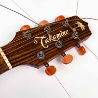 Takamine KC70 Elektro-Gitarre gebraucht, leichte Kratzer, signiert von Kenny Chesney, mit Vorverstärker, braunes Holz