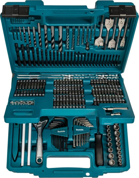 Makita E-11689 256-piece drill and bit set with versatile attachments for various applications