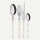 SABRE PARIS Bistrot 24-piece cutlery set made of stainless steel & nylon, dishwasher safe, ivory, high-gloss lacquer