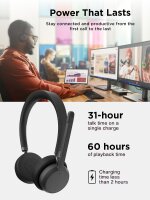 Lenovo LB310 wireless stereo headset, black, comfortable, clear sound quality