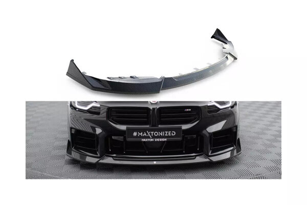 Maxton Design Carbon Front Lip V.1 for BMW M2 G87, sporty front splitter, high-quality front attachment, aerodynamic, precisely fitting