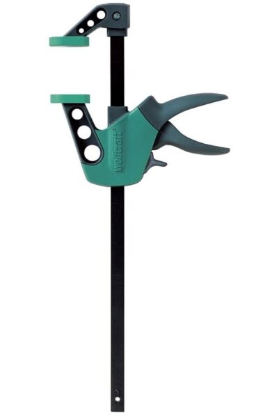 Wolfcraft Easy Einhandzwinge 75-500 mm, Modell 116313023, Spannweite 500 mm, werkzeuglos bedienbar, ergonomischer Griff