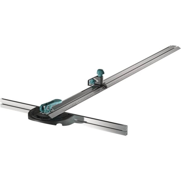Wolfcraft 823364 T-rail with parallel cutter, guide rail for precise longitudinal cuts, aluminum, 100 cm