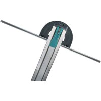 Wolfcraft 823364 T-rail with parallel cutter, guide rail for precise longitudinal cuts, aluminum, 100 cm