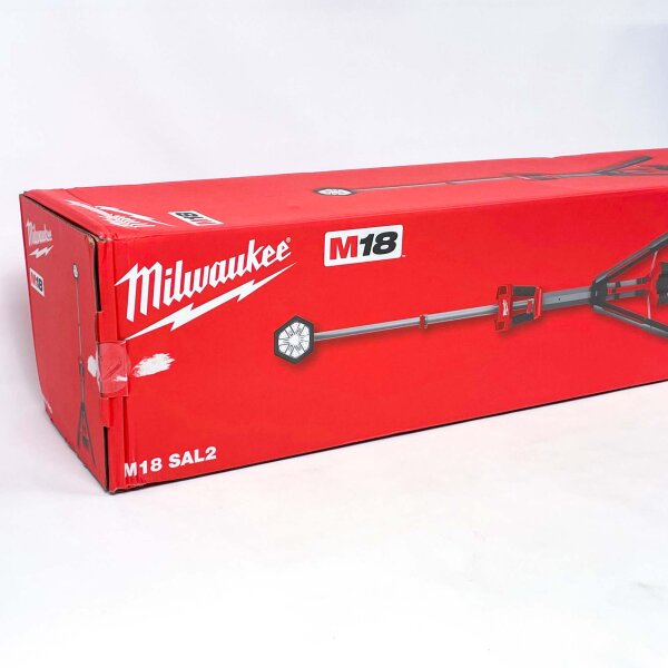 Milwaukee M18 SAL2-0 Akku-LED-Baustrahler, höhenverstellbar, 18V, ohne Akku/Ladegerät, robuster Standfuß