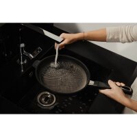 Gastrolux 232 Cast Iron High-Sided Frying Pan 32cm, 7cm high, Handle, Black, Not Induction Compatible
