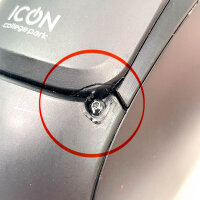 Icon microprocessor knee brace College Park, used, small tear, black