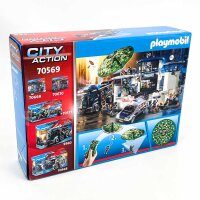 Playmobil 70569 City Action Polizeihubschrauber mit Fallschirmjagd-Spielset, detailreich und actionreich