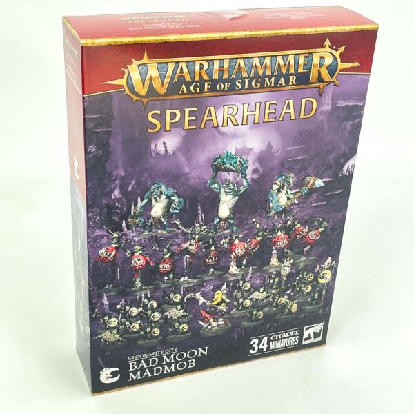 Games Workshop Warhammer 70-01 Age of Sigmar Spearhead Gloomspite Gitz Bad Moon Madmob 34 Miniaturen Set
