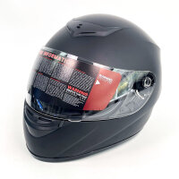 Favoto ST-22 Motorcycle Helmet Size M (57-58cm), Full Face Helmet with Full Visor, Breathable, Black, for Adults, Men & Women
