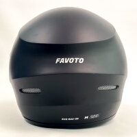 Favoto ST-22 Motorcycle Helmet Size M (57-58cm), Full Face Helmet with Full Visor, Breathable, Black, for Adults, Men & Women