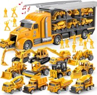 Isu Toys 25-in-1 Diecast Construction Vehicle Set with...