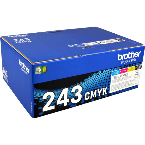 Brother TN-243CMYK Toner Multipack without Yellow, 3 Colors: Black, Cyan, Magenta, Compatible, High Print Quality