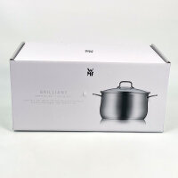 WMF Brillant Kochtopf-Set 5-teilig aus Edelstahl, induktionsgeeignet, 5 Töpfe mit 4 Deckeln, silberfarben