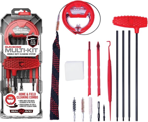RealAvid Gun Boss Multi-Kit .30/.308/7,62MM Waffenpflege-Set mit vielseitigen Reinigungswerkzeugen für Gewehre