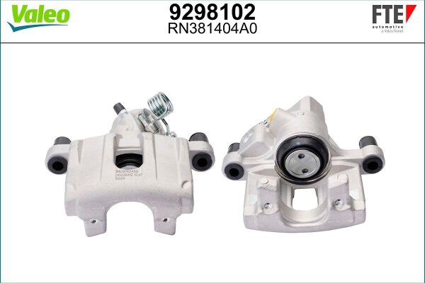 FTE brake caliper rear axle right grey aluminium without bracket for Ford Mazda Volvo