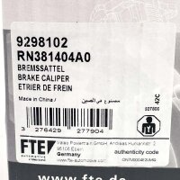 FTE brake caliper rear axle right grey aluminium without bracket for Ford Mazda Volvo