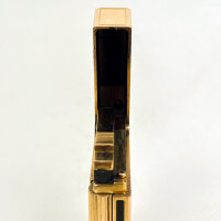 S.T. Dupont lighter, model brown Chinese lacquer, brown/gold, with original box, elegant design