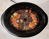 Crockpot AutoStir Digitaler Schongarer 5,7 L, Schwarz/Silber, automatische Rührfunktion, vielseitig einsetzbar