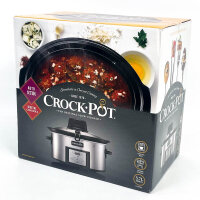 Crockpot AutoStir Digitaler Schongarer 5,7 L, Schwarz/Silber, automatische Rührfunktion, vielseitig einsetzbar