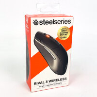 SteelSeries Rival 3 Wireless Gaming-Maus, kabellos, 2.4 GHz & Bluetooth, schwarz