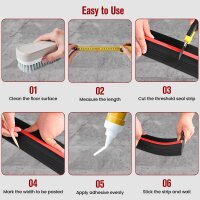 Garagentor Dichtung 8,5x1,5 cm Schwellendichtung für saubere und trockene Garage