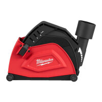 Milwaukee Trennabsaughaube für Winkelschleifer 115 & 125 mm, Staubabsaugung, kompatibel mit verschiedenen Modellen