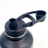 LTT Thermoflasche 1,89L Schwarz mit Muster, isoliert,...