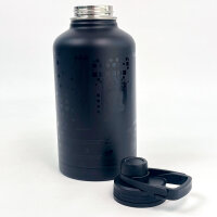 LTT Thermos Bottle 1.89L Black with Pattern, Insulated, Durable, Leakproof