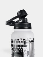 LTT Thermoflasche 1,18L Weiß mit schwarzem Muster,...