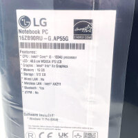 LG gram 16 Notebook i5-1334U, 16GB RAM, 512GB Dual SSD, Schwarz, leicht und leistungsstark