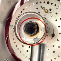 Mecafer Portable 30000W Gas Heater with EU Plug for Butane & Propane, Fast Heating, Robust Red Metal Housing, Used