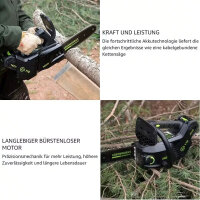 Greenworks GS 110 cordless chainsaw 40V, model GD40TCS, without battery and charger, powerful and cordless