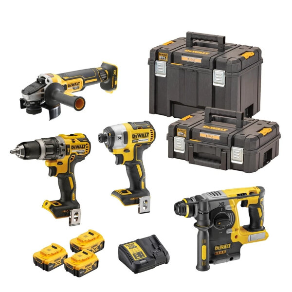 DeWalt DCK422P3T-QW Cordless Impact Drill Driver Set 18V 5Ah with robust case and versatile accessories