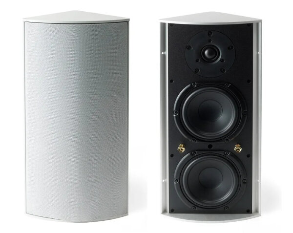 Cornered Audio C5 Two-Way Speakers (2x), Extended Bass Reproduction, White, without Mounting Accessories