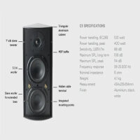 Cornered Audio C5 Two-Way Speakers (2x), Extended Bass...