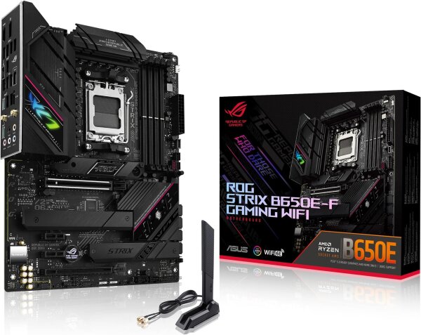 ASUS ROG Strix B650E-F Gaming WiFi Mainboard, AMD B650, Sockel AM5, ATX, WLAN integriert