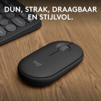 Logitech Pebble Mouse 2 M350s kabellose Bluetooth-Maus, graphit, kompatibel mit Windows, macOS, iPadOS, Android, ChromeOS, Linux
