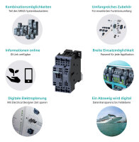 SIEMENS Sirius 3RT2023-2BB40-0CC0 Contactor, AC3, 4 kW, 400 V, Power Contactor