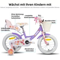 Joystar 14 Zoll Kinderfahrrad Mädchen mit...
