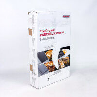 Rational Snack & Bake Zubehör Starterset mit 3 TriLax Backblechen, Multibaker und 40 mm tiefem emailliertem Behälter, Gastronorm 1/1
