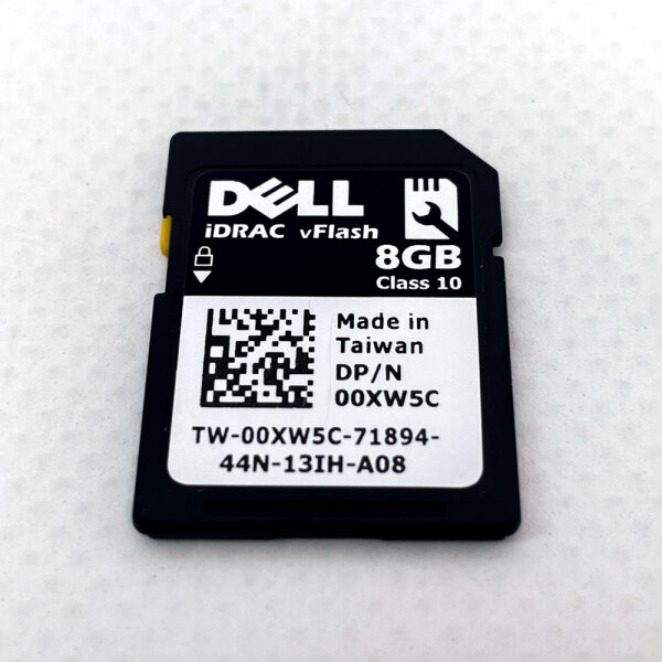 Dell iDRAC vFlash 8GB SD-Karte Class 10, Modell 00XW5C, Hochleistungs-Speicherkarte