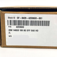IBM SAS Festplatte 146GB 10K RPM 6GB SAS Modell 42D0633, schnelle Datenübertragung, hohe Zuverlässigkeit