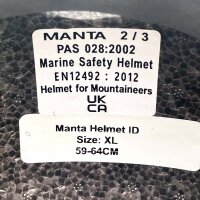 Manta MH2/3 Sicherheitshelm XL 59-64cm Schwarz mit transparentem Visier, Mehrzweck Schutzhelm