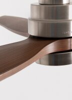 Create WIND STYLANCE Deckenventilator, Nickel/Holzoptik, 40W, 6 Geschwindigkeiten, Timer 1-4h, 1320x400x750 mm