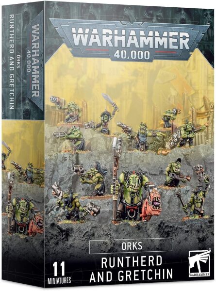 Games Workshop Warhammer 50-16 Orks Runtherd and Gretchin Set of 11 Miniatures