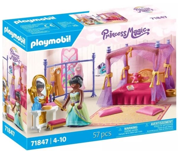 PLAYMOBIL 71847 Princess Bedroom with Dressing Room, Toy Set for Children Ages 4 and Up