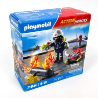 PLAYMOBIL 71826 Playset Gas Tank Firefighting Toy, Firefighter Toy, Ages 4+, Detailed and Child-Friendly